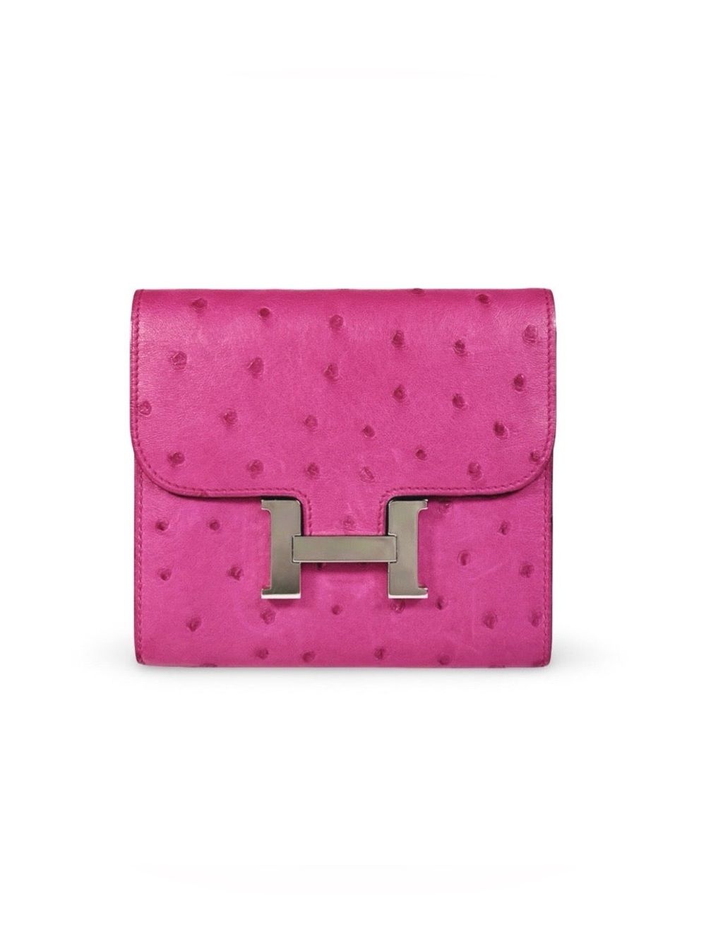Hermès Fuchsia Ostrich Constance Wallet